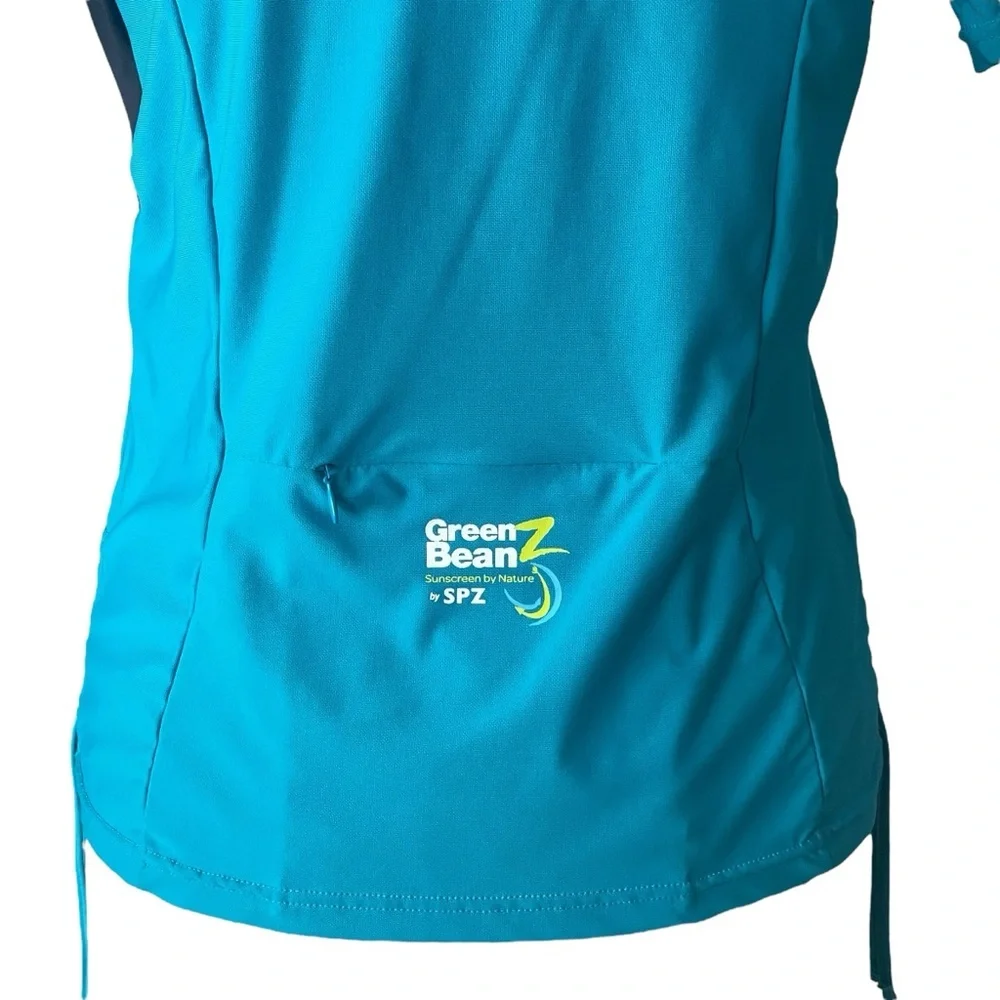 Greenbeanz | Blue Short Sleeve Rash Guard Jersey Womens size XL